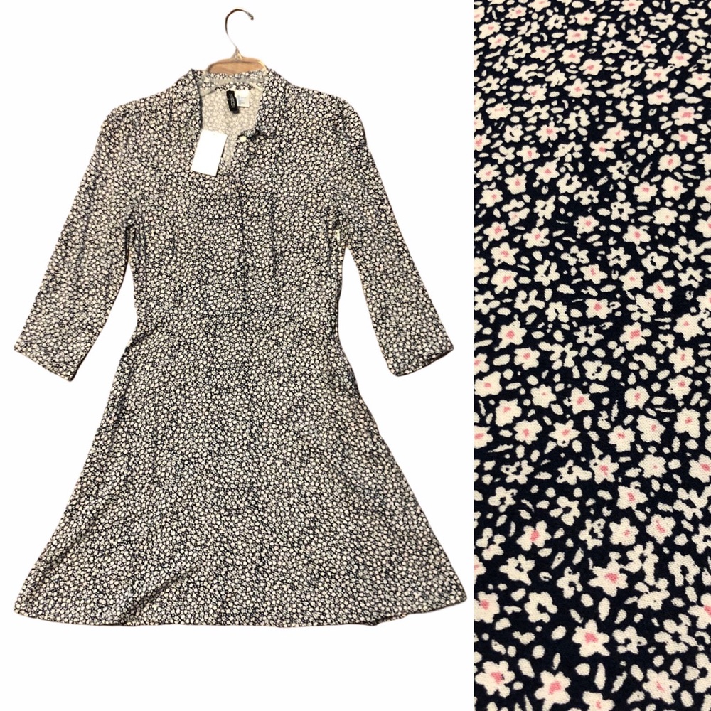 NWT DIVIDED floral collared dress